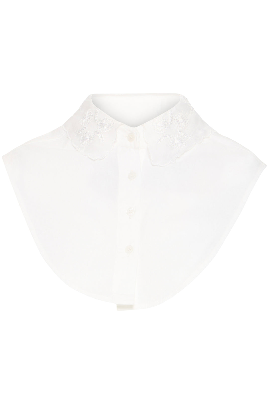 White shirt with a collar on a white background