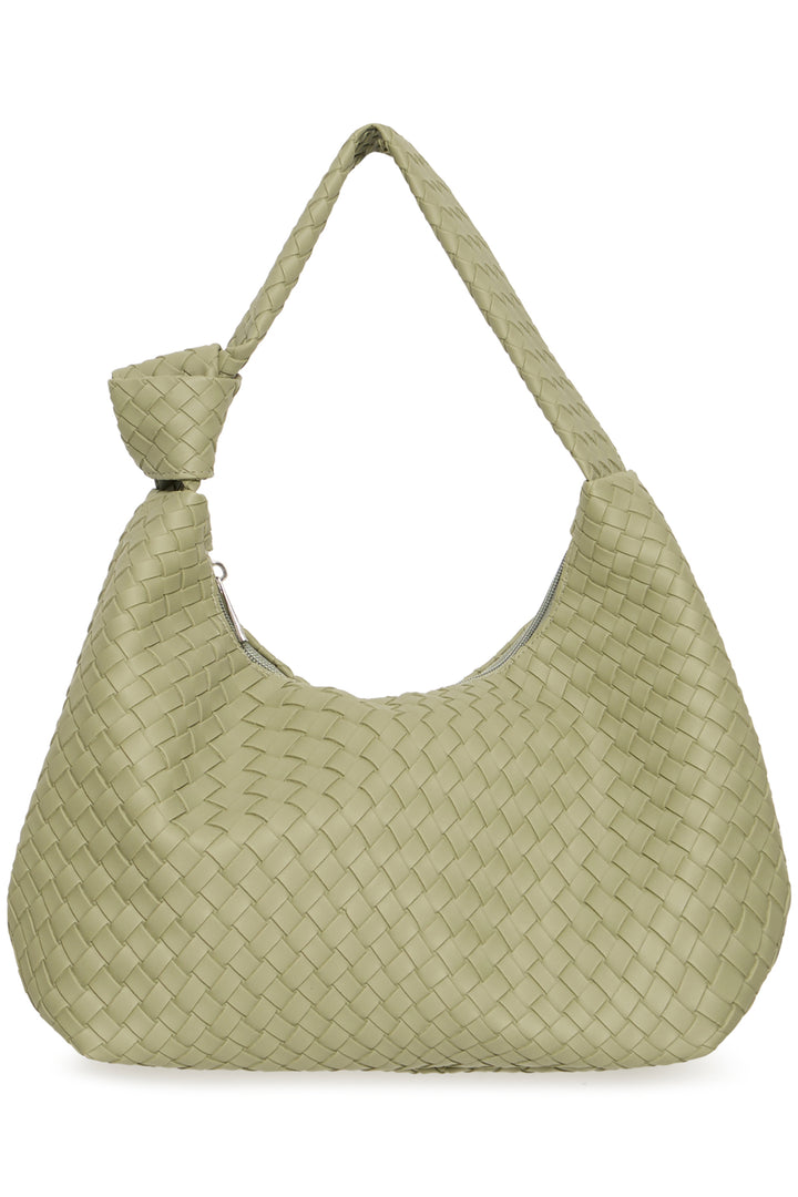IGUANA WOVEN CRESCENT BAG