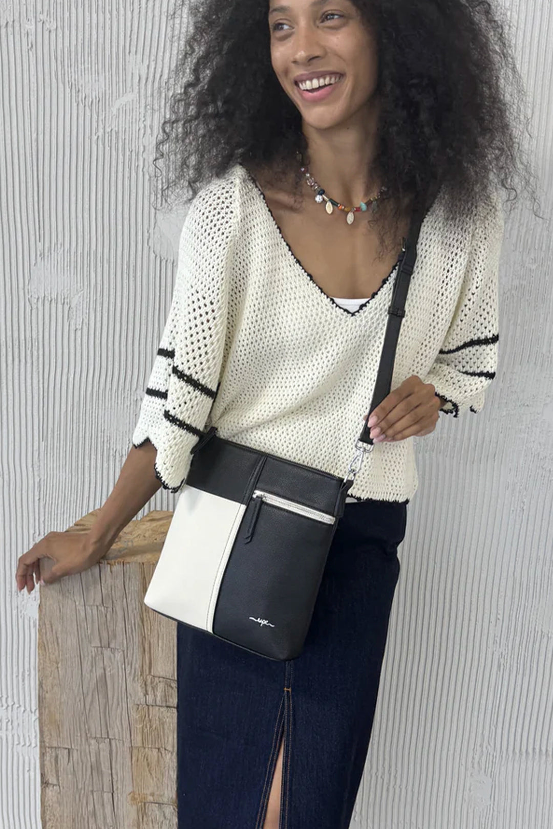 BARRIE 2-TONE CROSSBODY