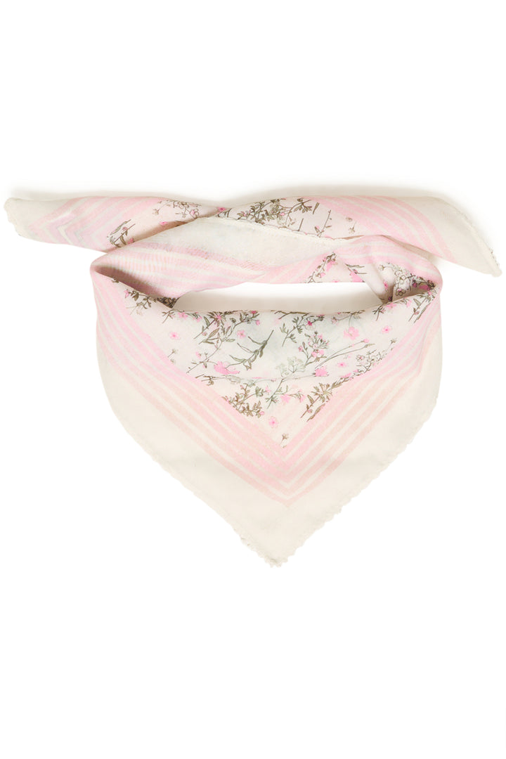 Floral patterned scarf on a white background