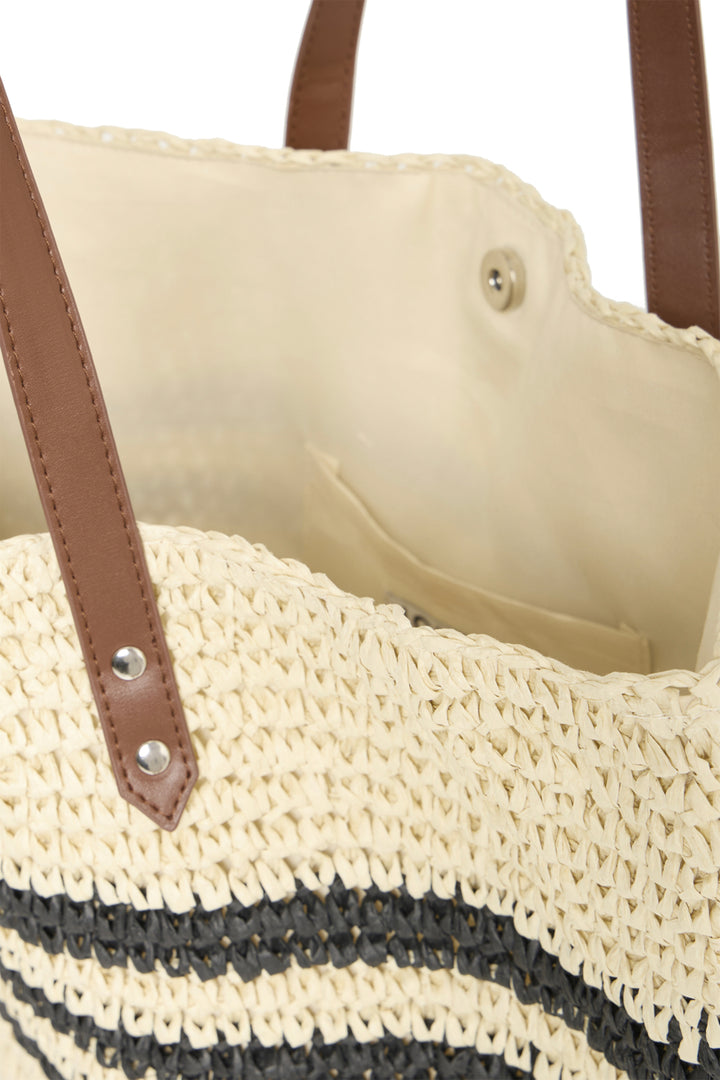 WOVEN STRAW BEACH TOTE