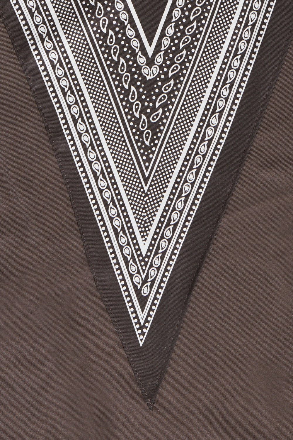 A women's brown paisley scarf.