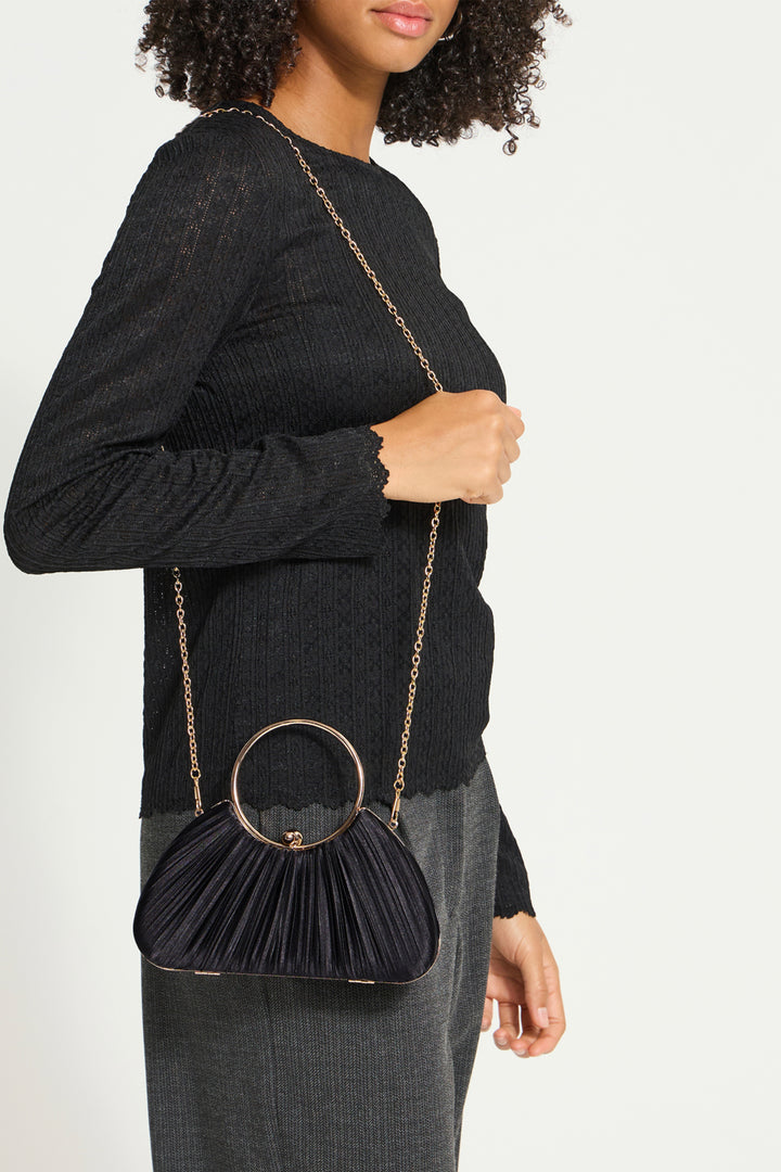 PLEATED CLUTCH BAG