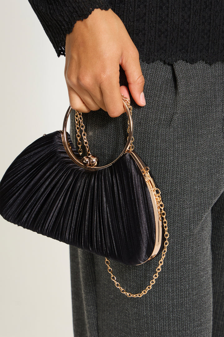 PLEATED CLUTCH BAG