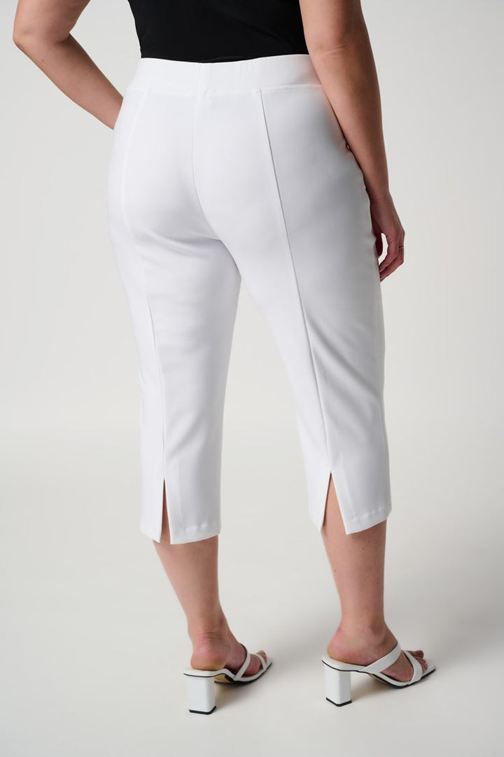 JOSEPH RIBKOFF women's business casual cropped capri dress pants - white back