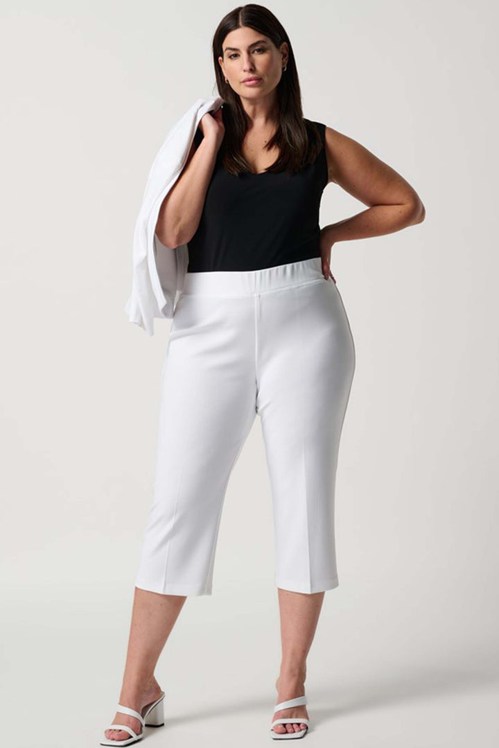 JOSEPH RIBKOFF women's business casual cropped capri dress pants  -white