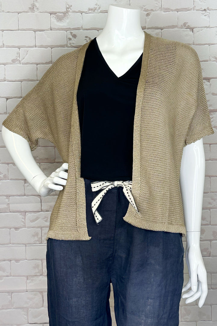 The soft, loose, light knit offers comfort and a sophisticated drape. 