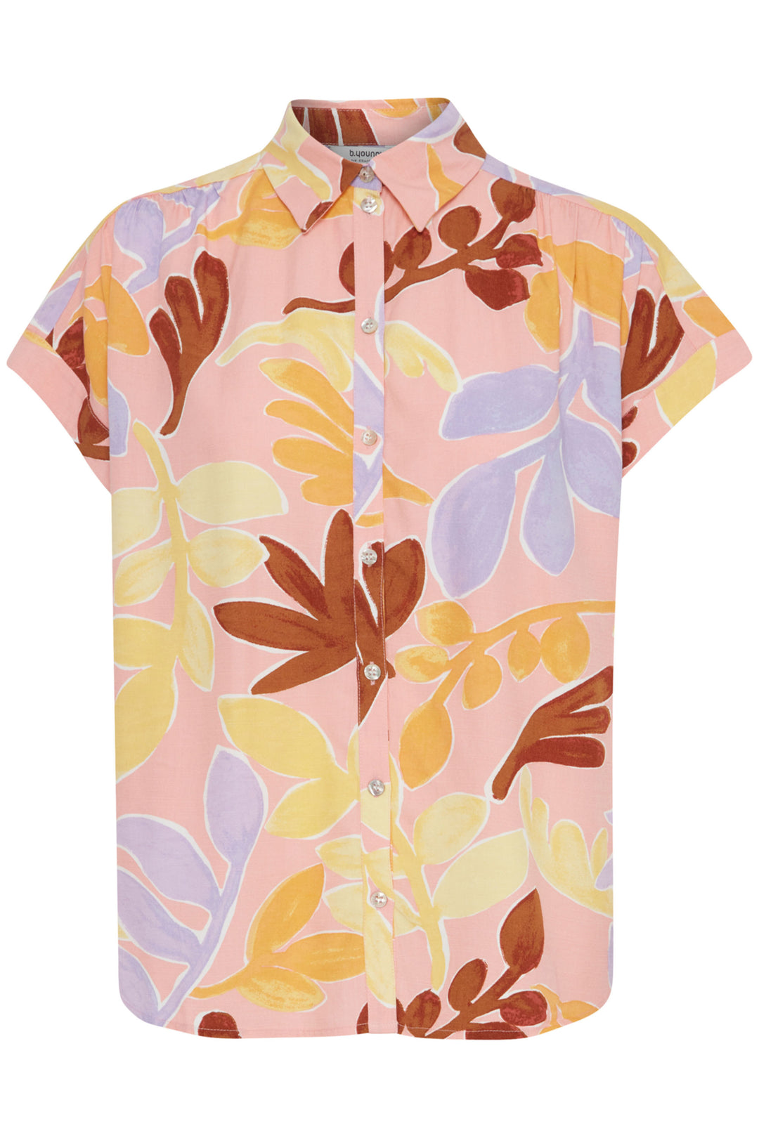 B. Young Summer 2024 This soft, super lightweight button-up shirt features a classic blouse style and extra short sleeves with hems. Perfect for any adventure, including a cruise!