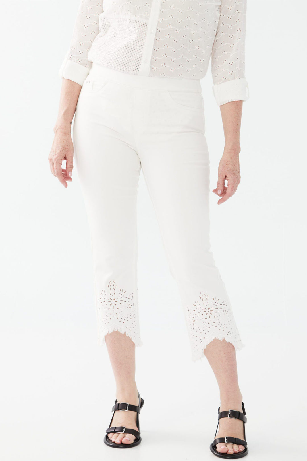 Capri Legging with Lace and Bling Hem, Made in Canada