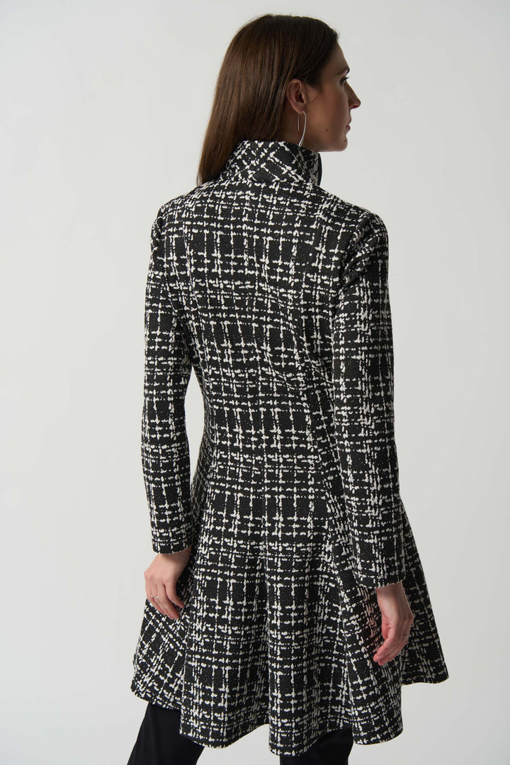 Joseph Ribkoff Fall 2023 women's elegant flared knit coat - back