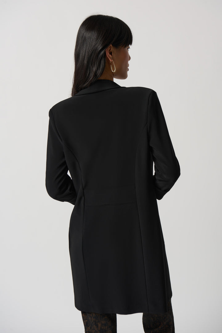 Joseph Ribkoff Fall 2023 women's business casual relaxed black blazer - back