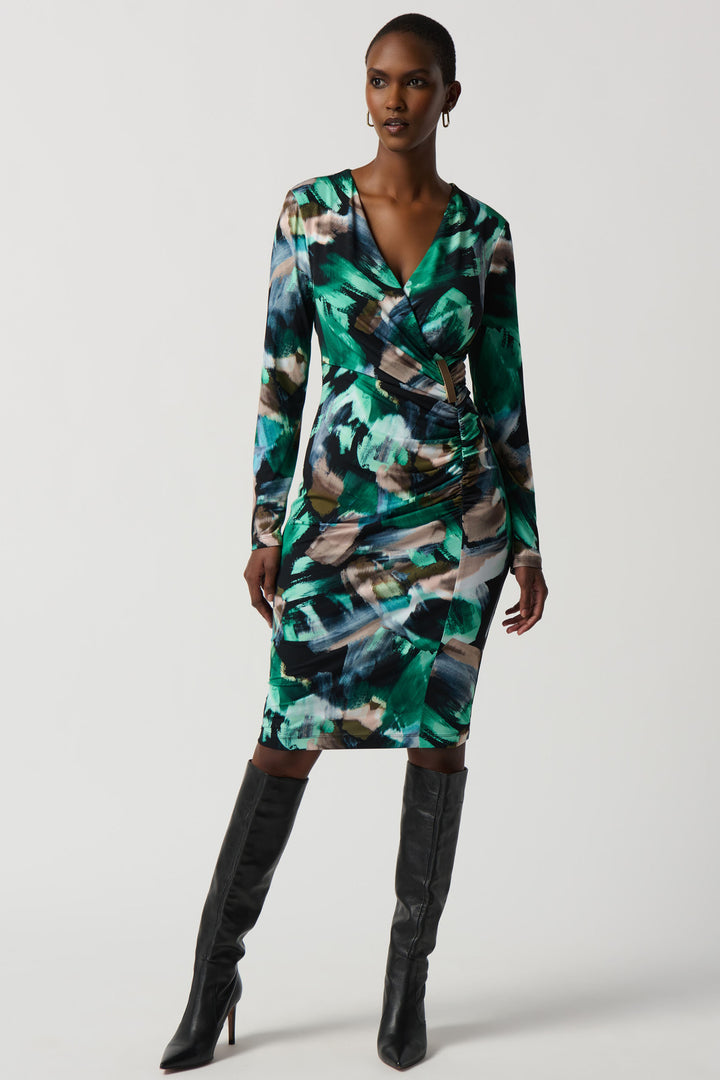 This vibrant, standout dress is made with stretchy fabric ensures a figure flattering look overall. 