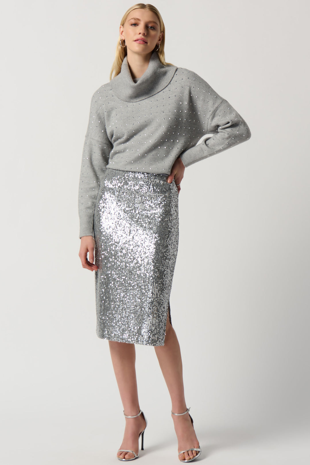 This shimmering piece of art is adorned with luxe sequins all-over and features a midi length and a fancy side slit that will cast a spell of elegance as you move!