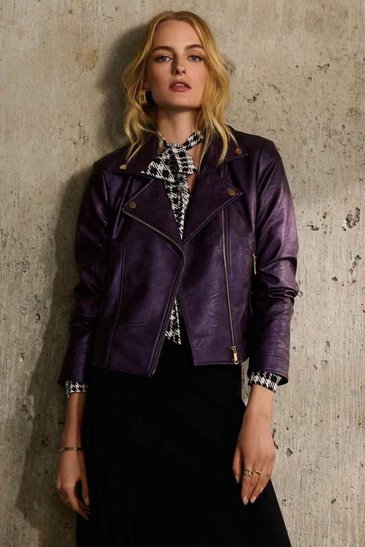 METALLIC MOTO JACKET