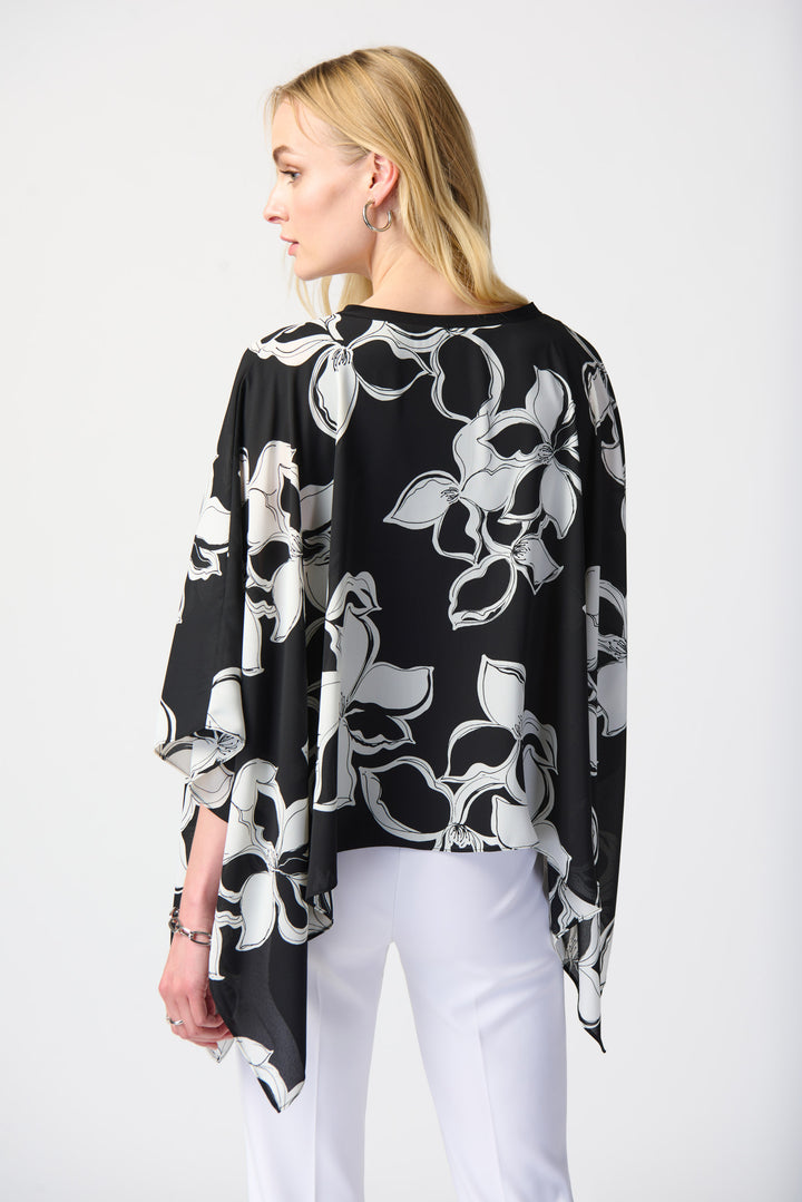 HAUT PONCHO FLEURI