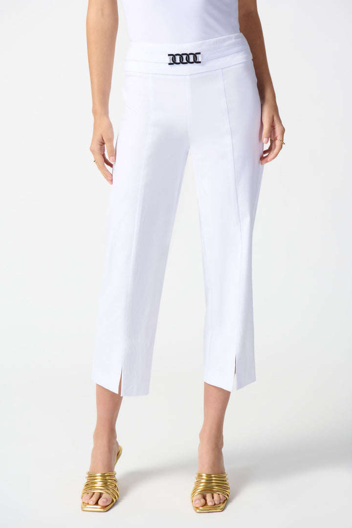 CROP PANT WITH LINK WAIST DETAIL