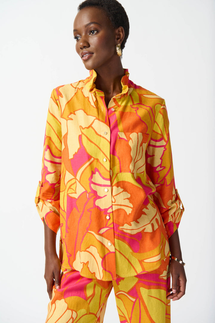 GRAPHIC TROPICAL BLOUSE