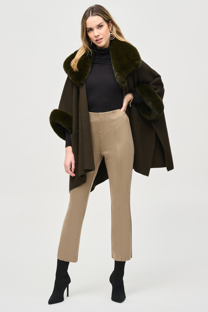 Joseph Ribkoff Fall 2024  These ultra-soft and lightweight leggings style pants feature sleek and unique up and down parallel cuts, a hidden elastic waistband and a luxurious scuba suede finish that you won't find anywhere else! 