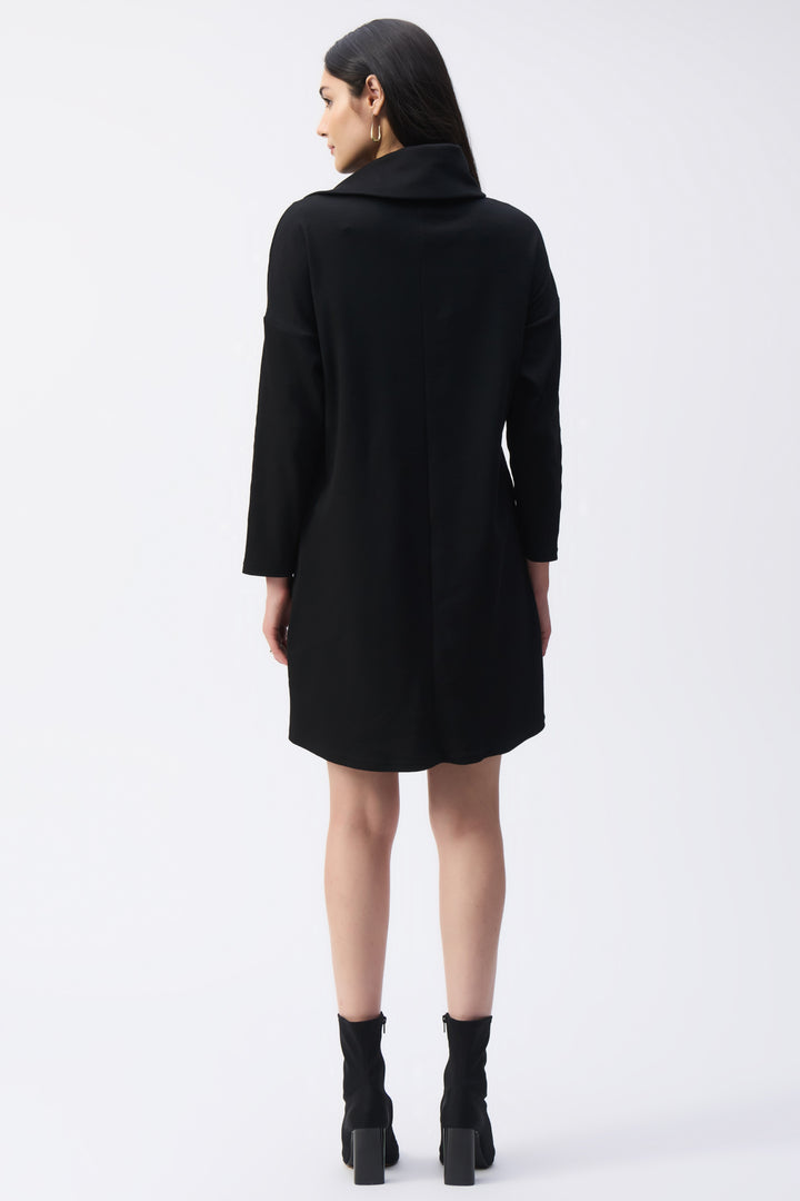 SPLIT ZIP COWL DRESS