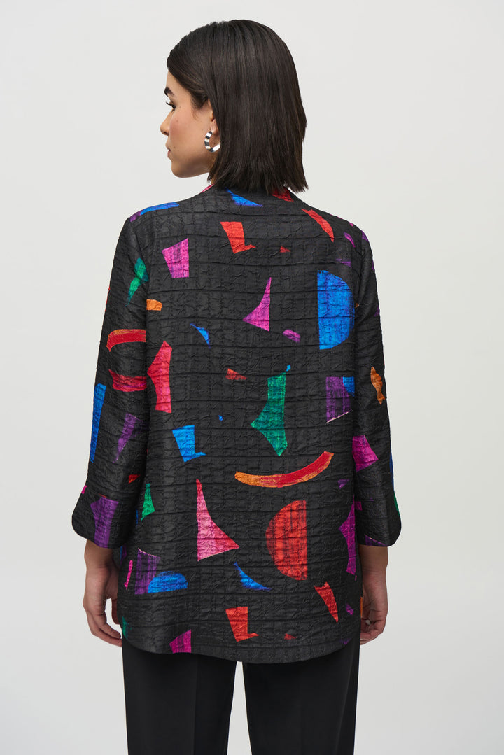 ABSTRACT PRINT TRAPEZE JACKET