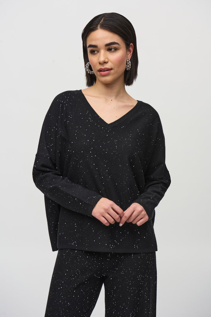 GLITTER KNIT DOLMAN TOP