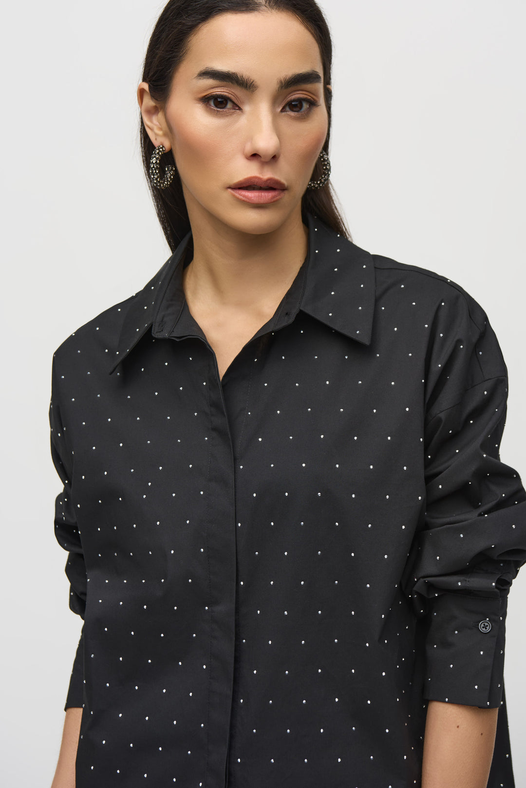 ALLOVER RHINESTONE SHIRT