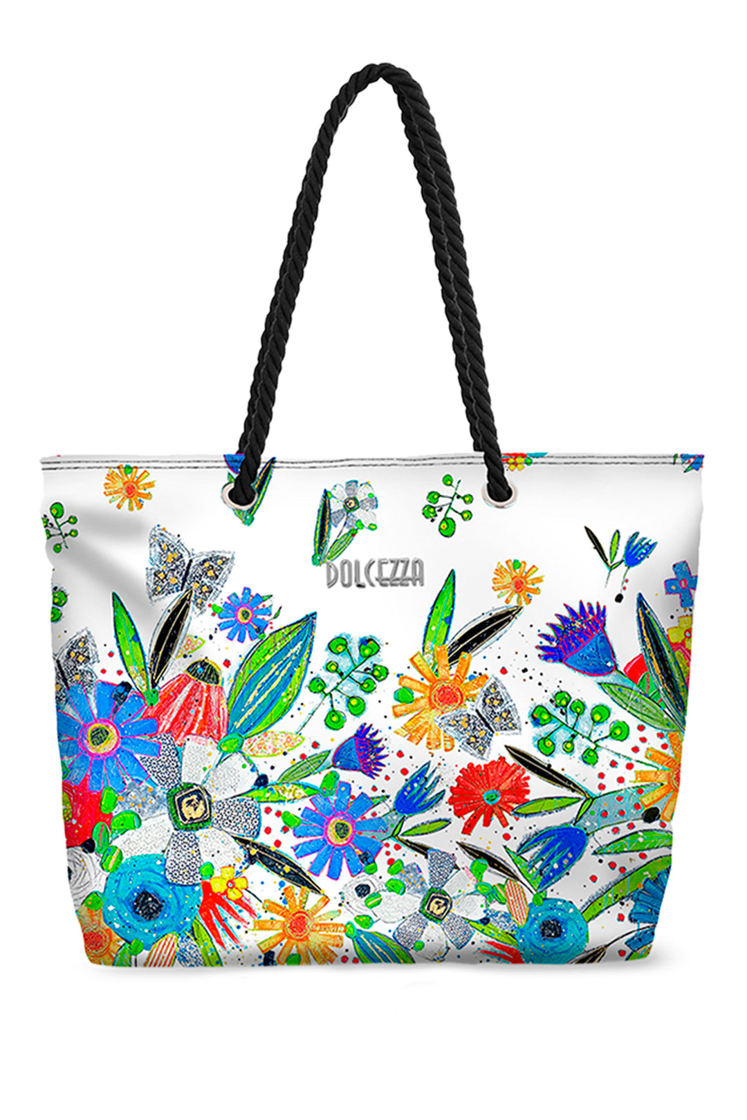 Dolcezza Spring 2024 Take your new tote to the beach or keep it around the house, you choose! Featuring a full length zipper closure and lovely twisted rope sturdy handles.