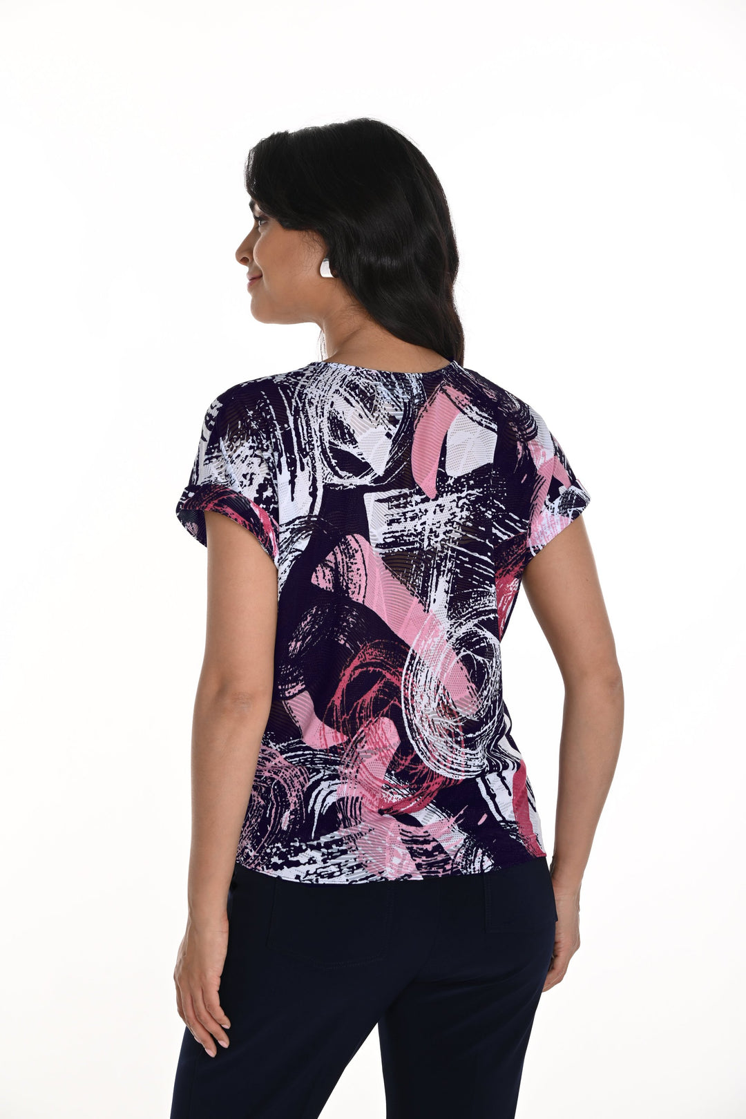 SWIRL PRINT SIDE TIE TOP