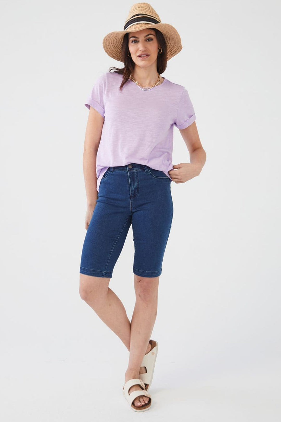 FDJ Spring 2024 Designed for comfort and style, the Olivia Bermuda sleek shorts offer a slim fit and medium stretch for the perfect mid-rise look.