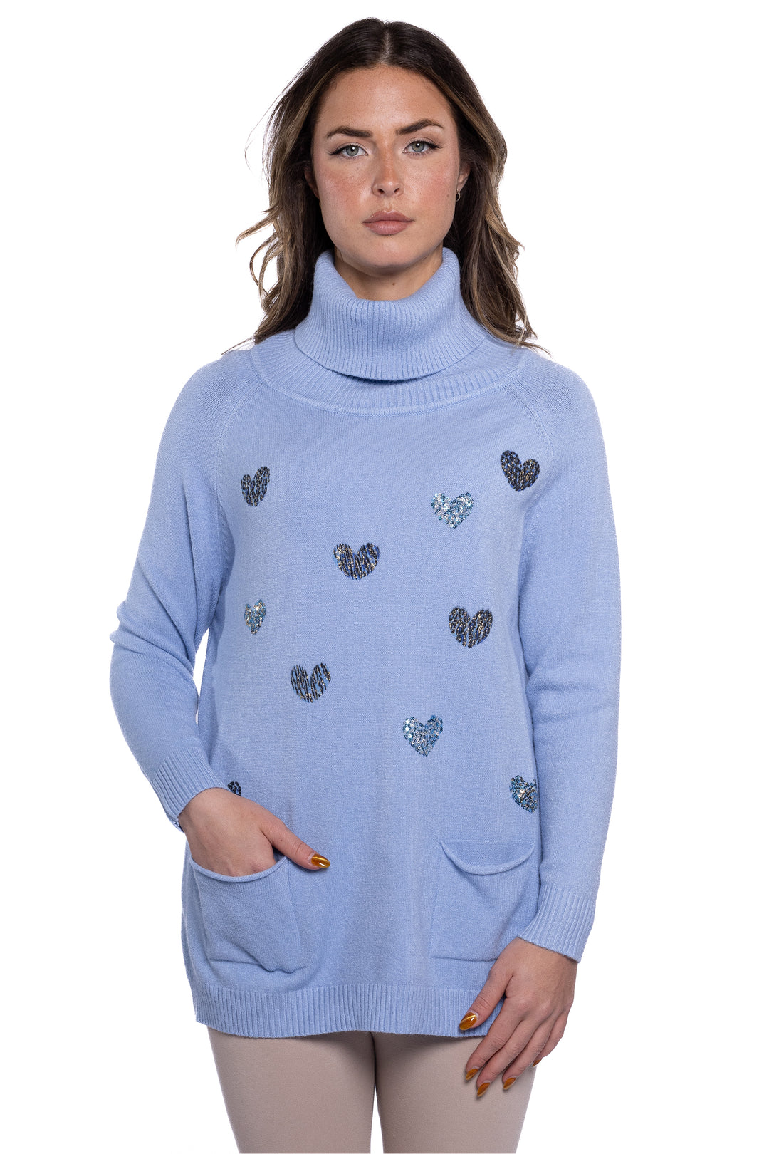 Etern Fall 2024 This Long Sleeve T-Neck With Hearts will melt your heart with its adorable hearts print on the front!