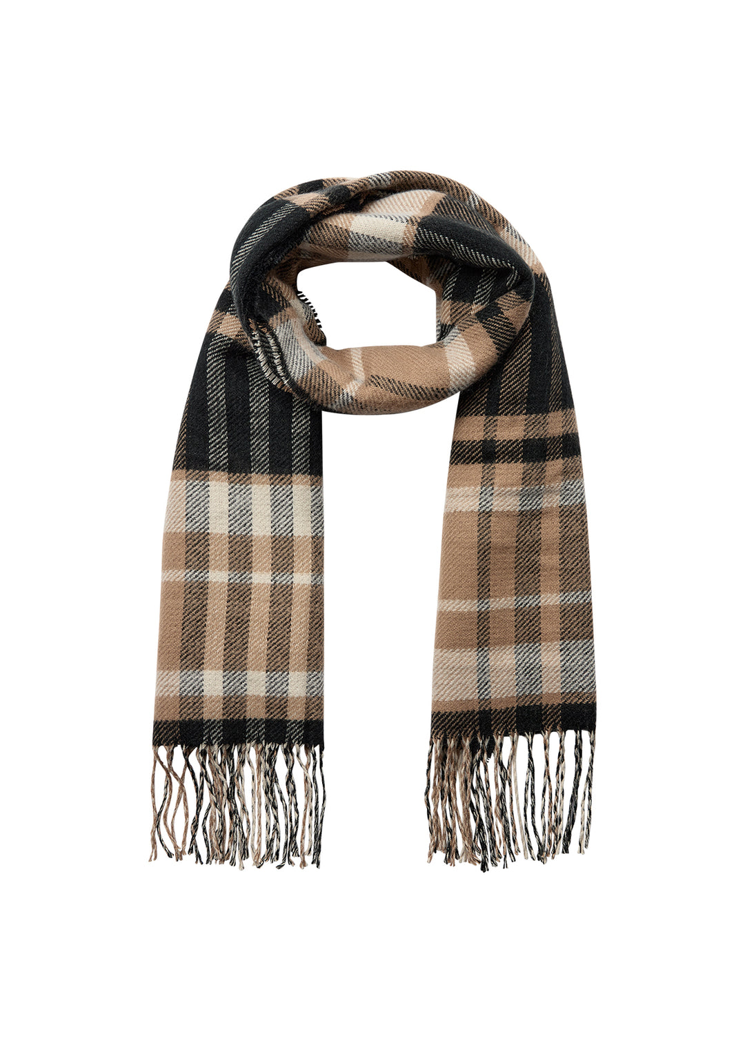 DESERT BROWN COMBO PLAID SCARF