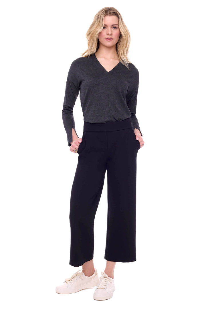 UP! Fall 2024  The body-shaping design and slip-on waistband provide a flattering fit, while the side pockets add functionality. With so many style options and a wide leg cropped length, this loose fit pant is a must-have for any fashion-forward individual 