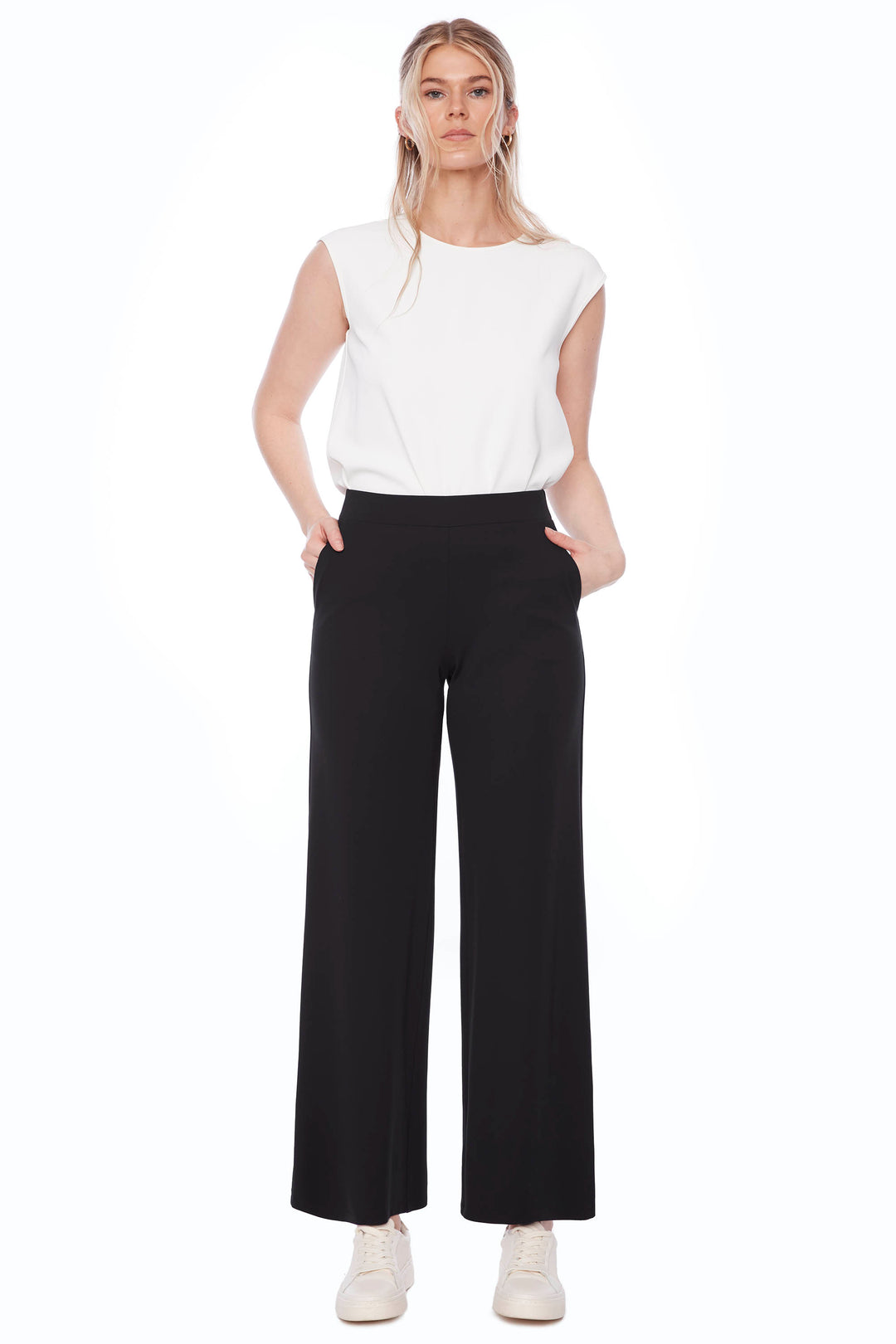 UP! Fall 2024  With a pull-on waistband and light, loose wide leg, it offers both comfort and style. Wear it with a tank for a casual look, or pair it with a blazer for cooler weather. 