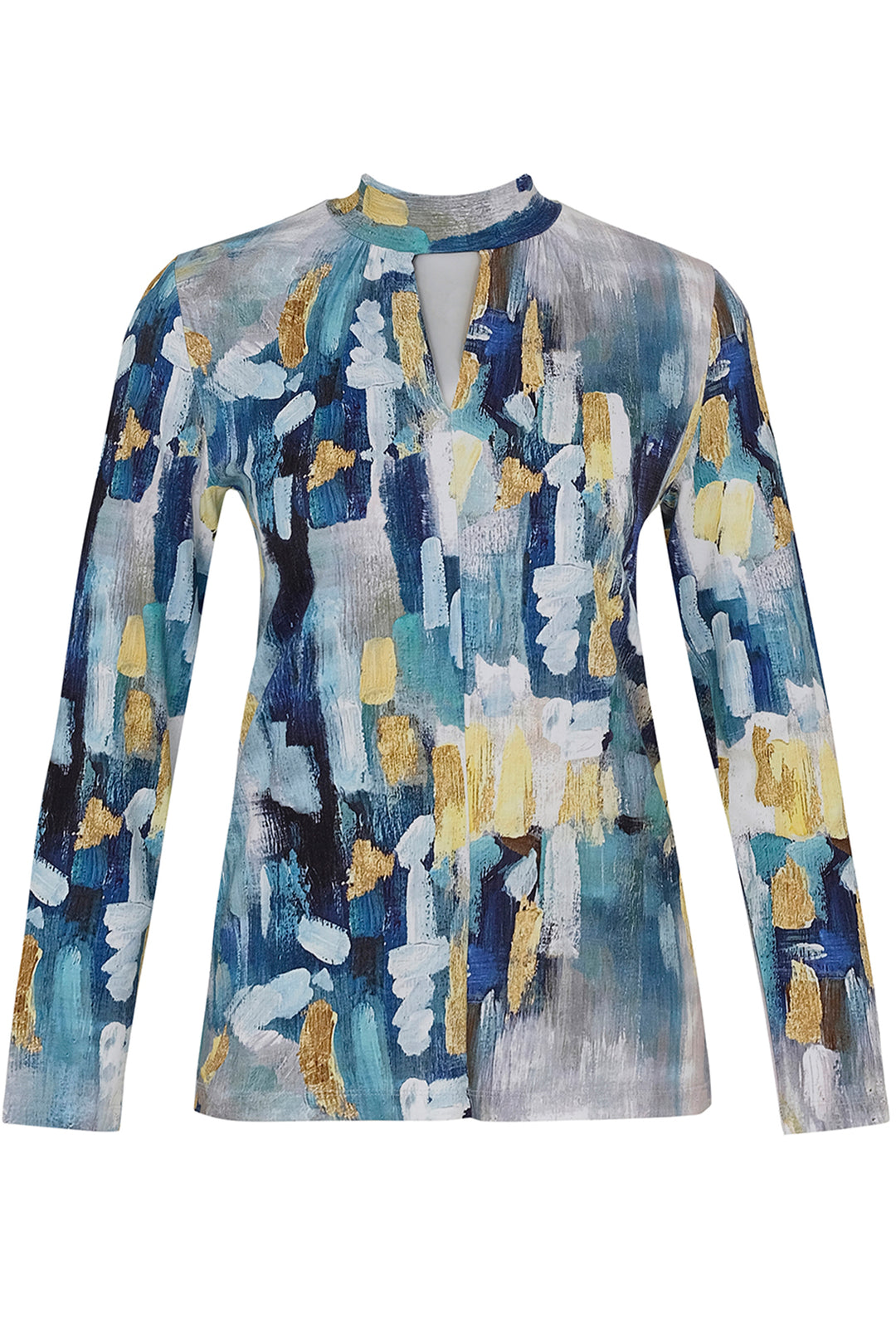 ABSTRACT WITH BLUE LS KEYHOLE TOP