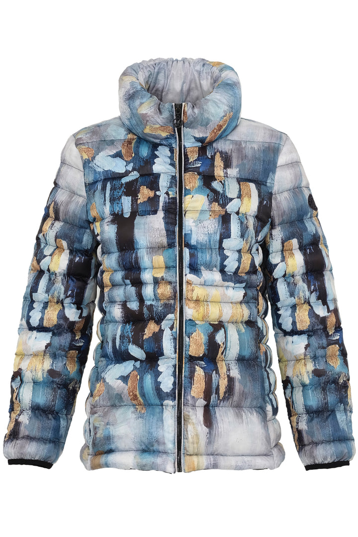 ABSTRACT WITH BLUE PUFFY JACKET