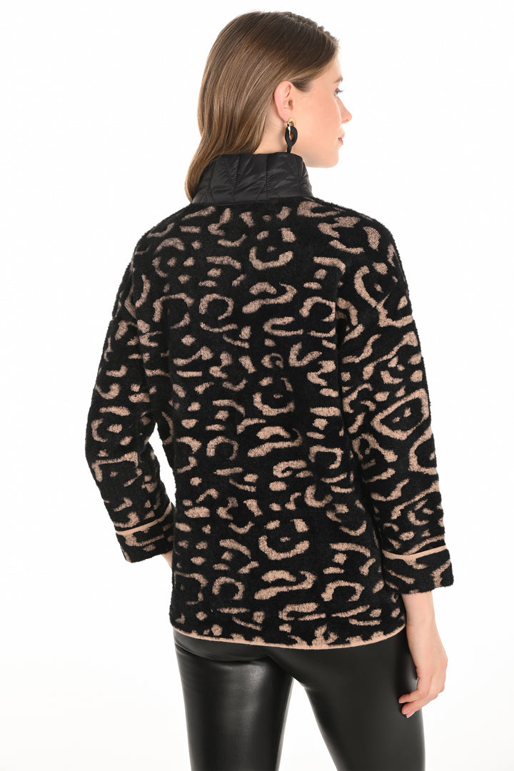 ANIMAL PRINT KNIT JACKET