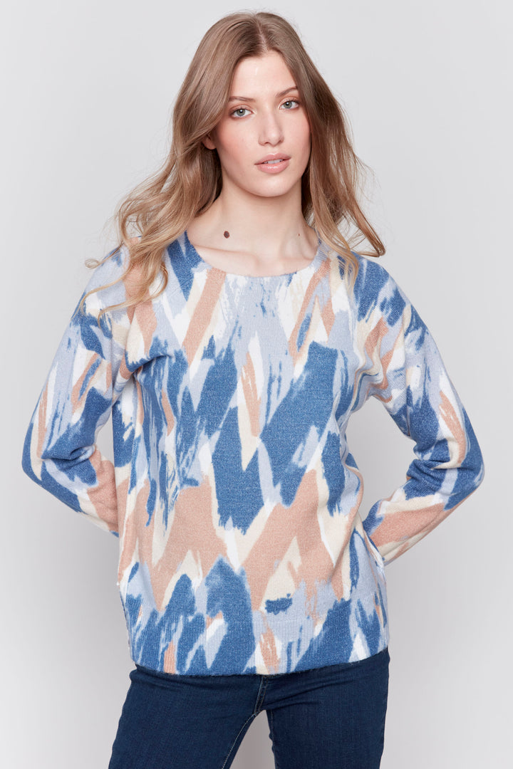 REVERSIBLE ZIGZAG STROKES TOP