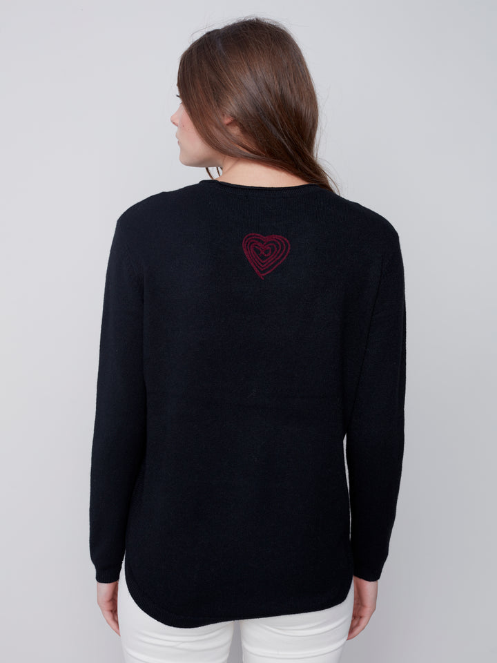EMBROIDERED HEARTS TOP