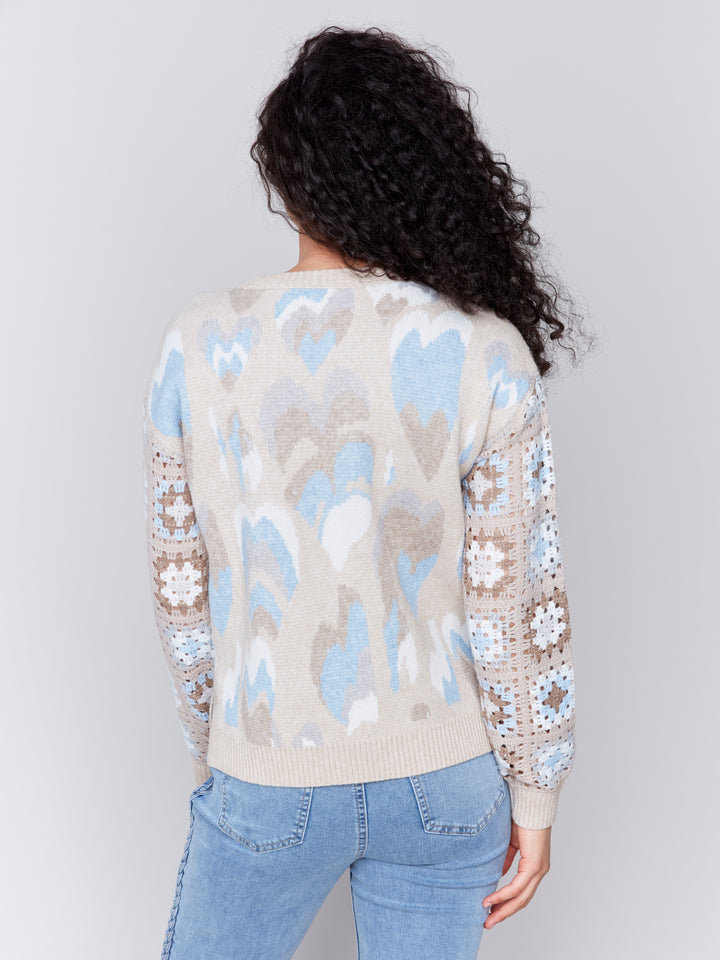 HEART PRINT LS TOP