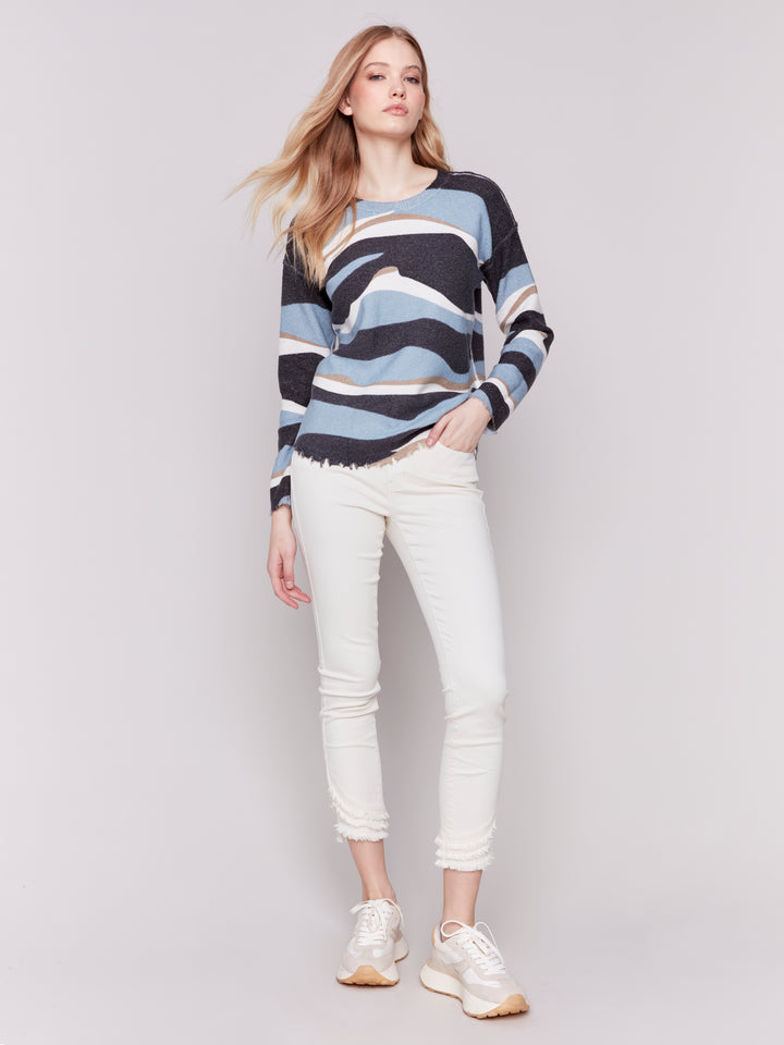 REVERSIBLE WAVY STRIPE TOP