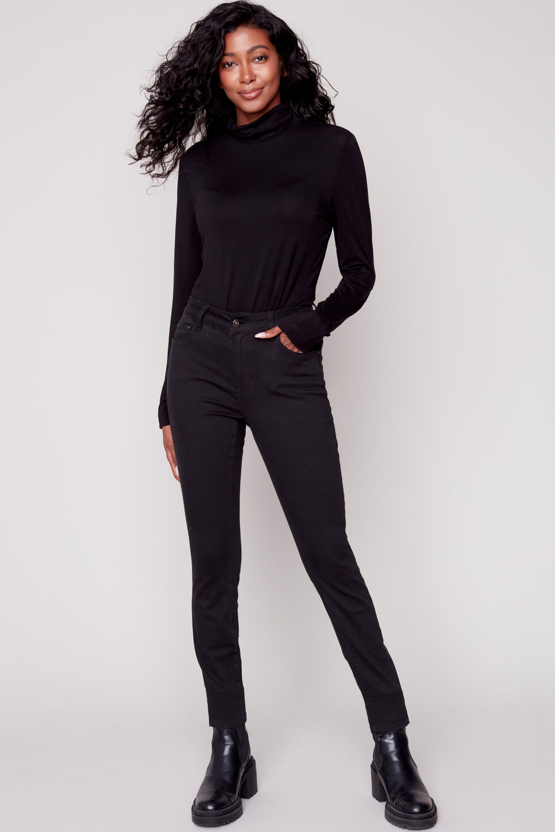 Take a risk and step out in style with these Zip Jean twill pants. Boasting a side zipper for fashionable detail, these timeless jeans are ready for any crowd. With classic 5 pocket design and a stylish side hem zipper, you'll be sure to stand out!