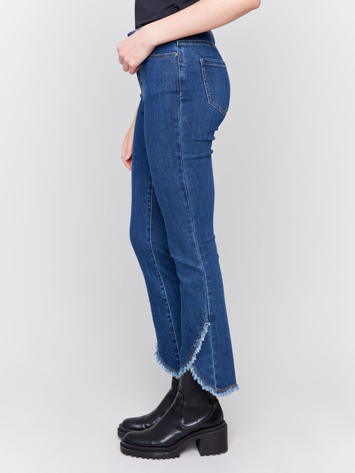 TULIP HEM FRAYED JEAN