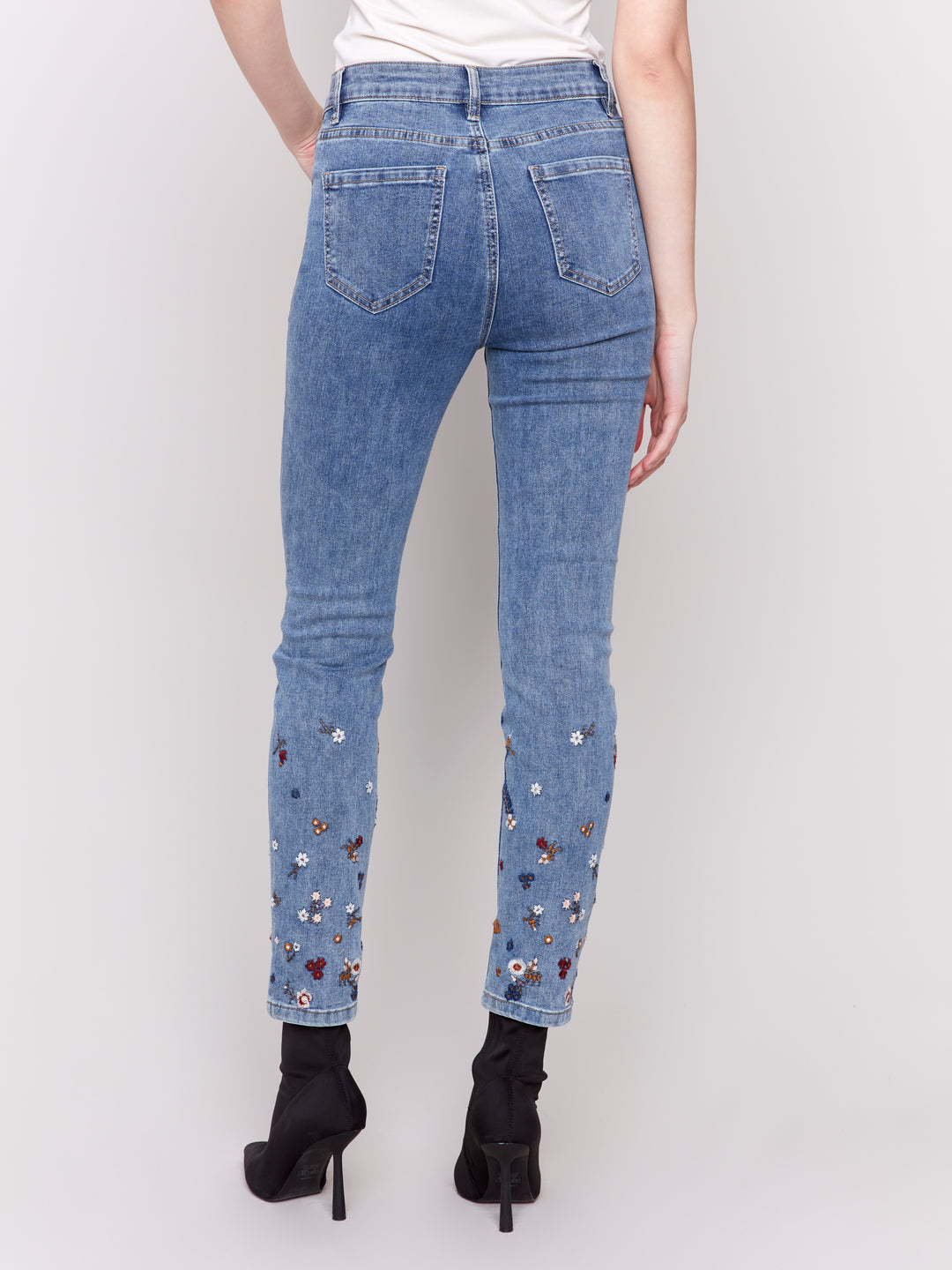 BEADED FLORAL BORDER JEAN