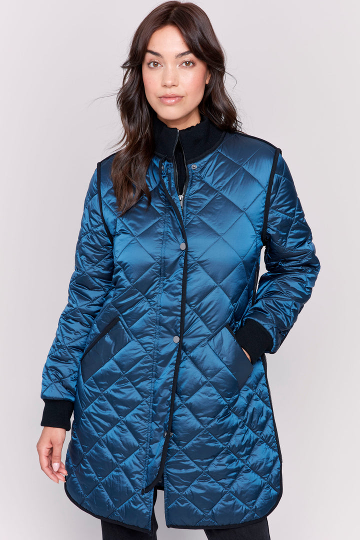 PEACOCK QUILTED COAT