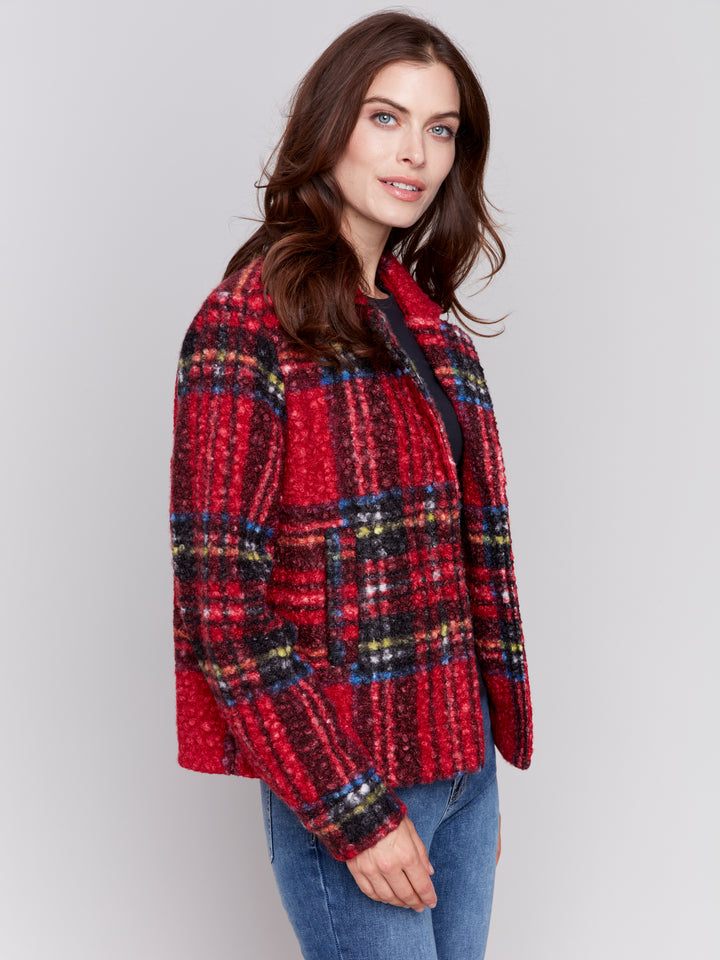 PLAID BOUCLE JACKET