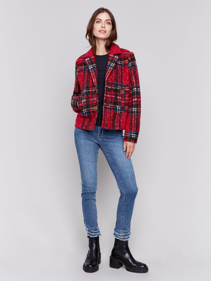 PLAID BOUCLE JACKET