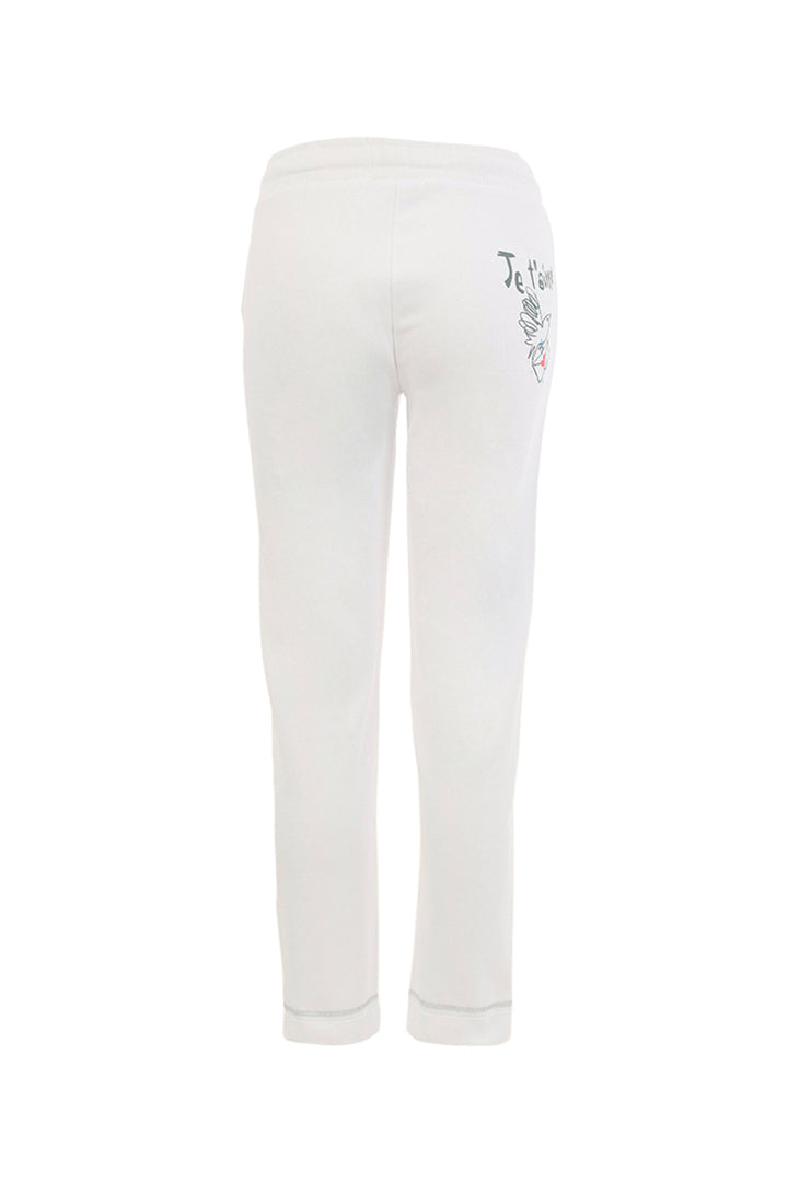 COLLAGE WHITE DRAWSTRING PANT