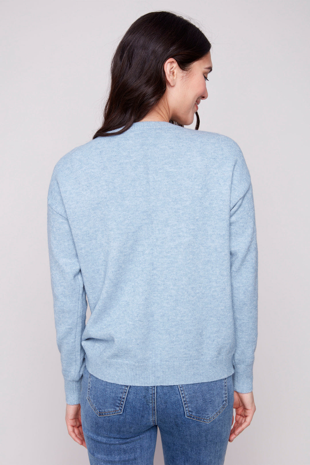 LS TOP WITH TONAL FLORAL EMBROIDERY