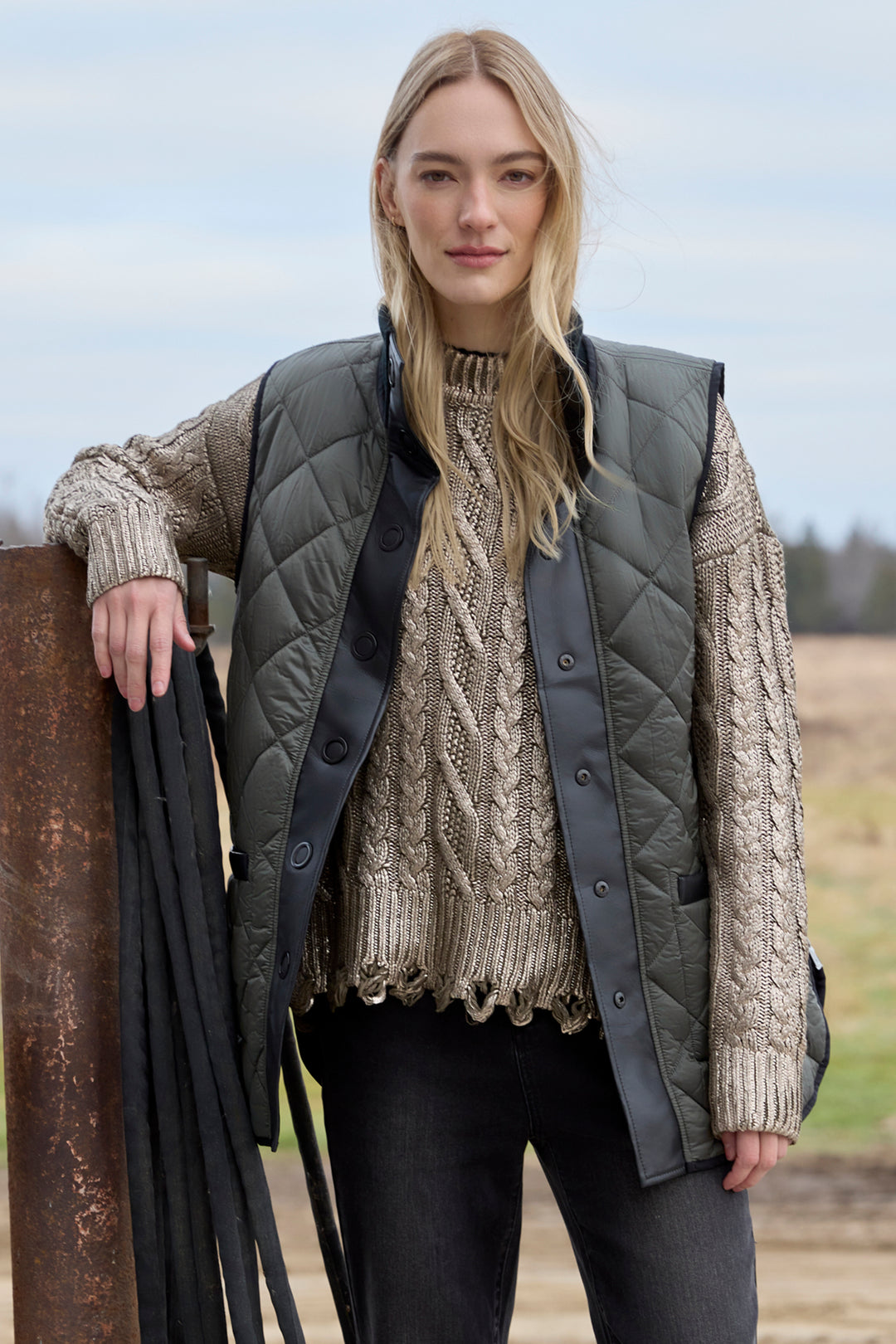 REVERSIBLE QUILTED VEST