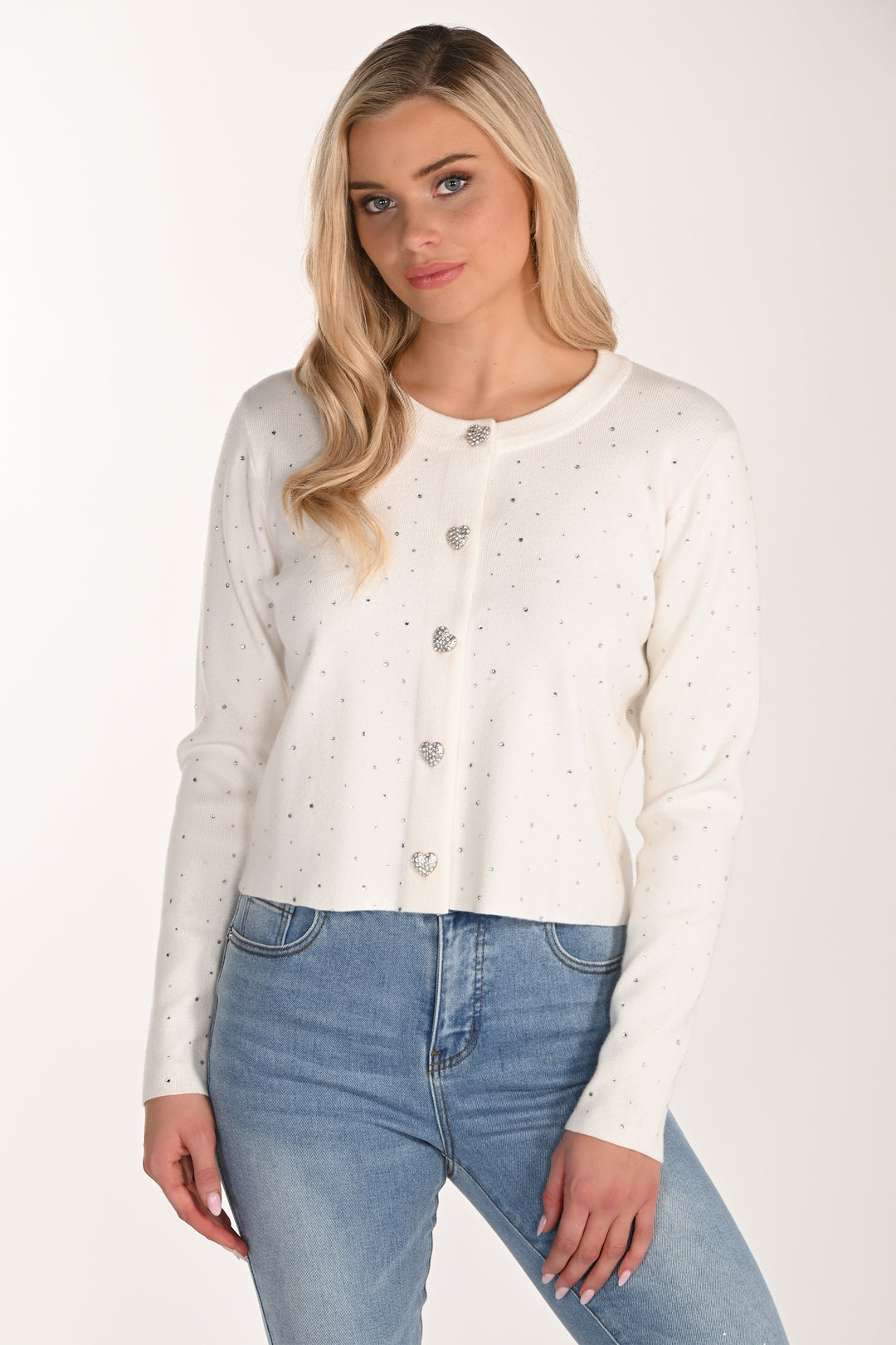 SEQUIN FRONT CARDI